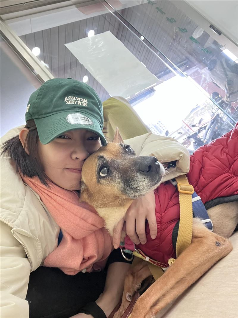 米可白愛犬「錢錢」罹患胃癌。（圖／翻攝自米可白臉書）