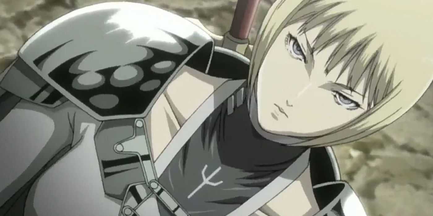 Clare from Claymore looks serious.