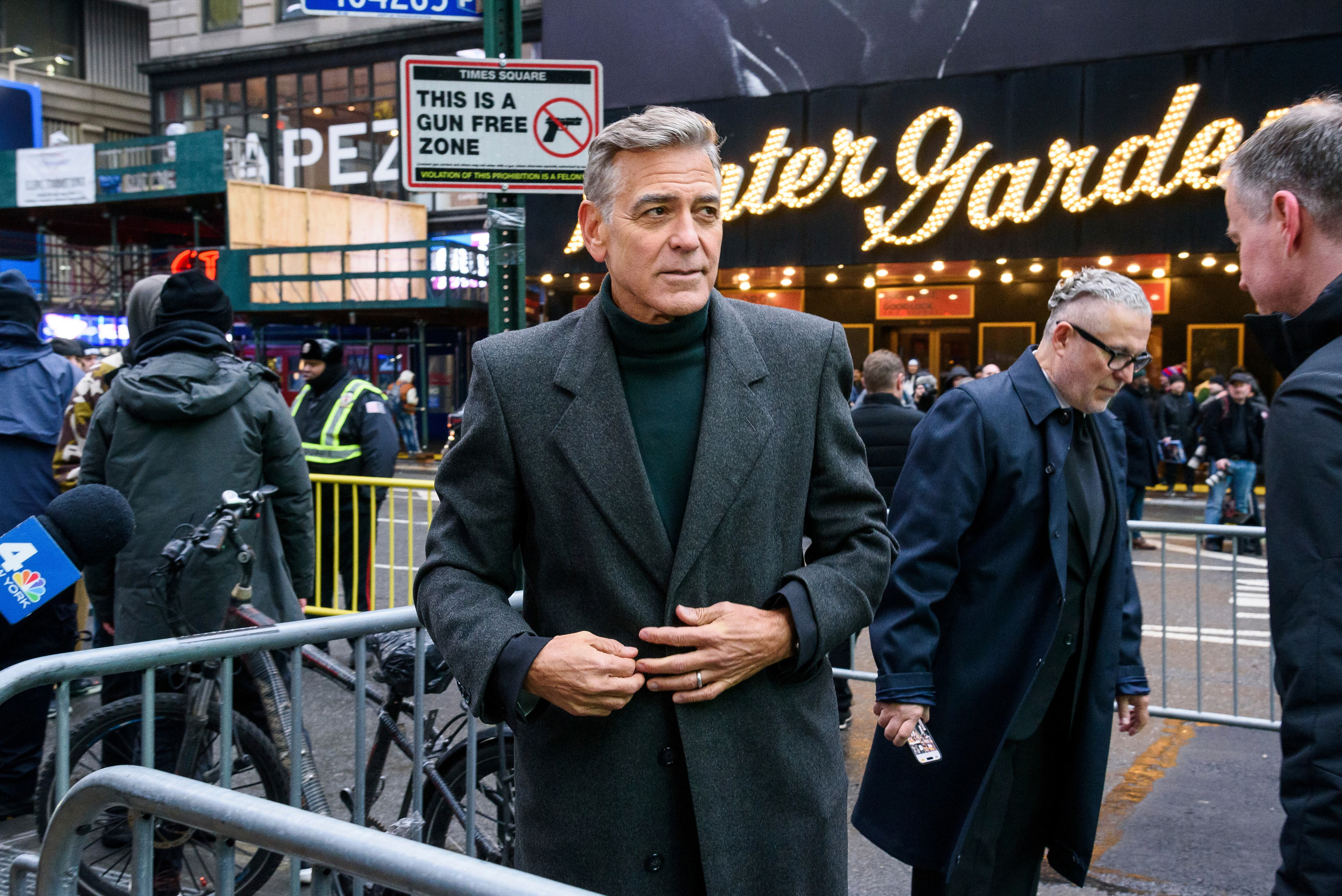 George Clooney, en la presentación de 'Buenas noches, y buena suerte', en el Teatro Winter Garden de Nueva York, el 6 de febrero de 2025.