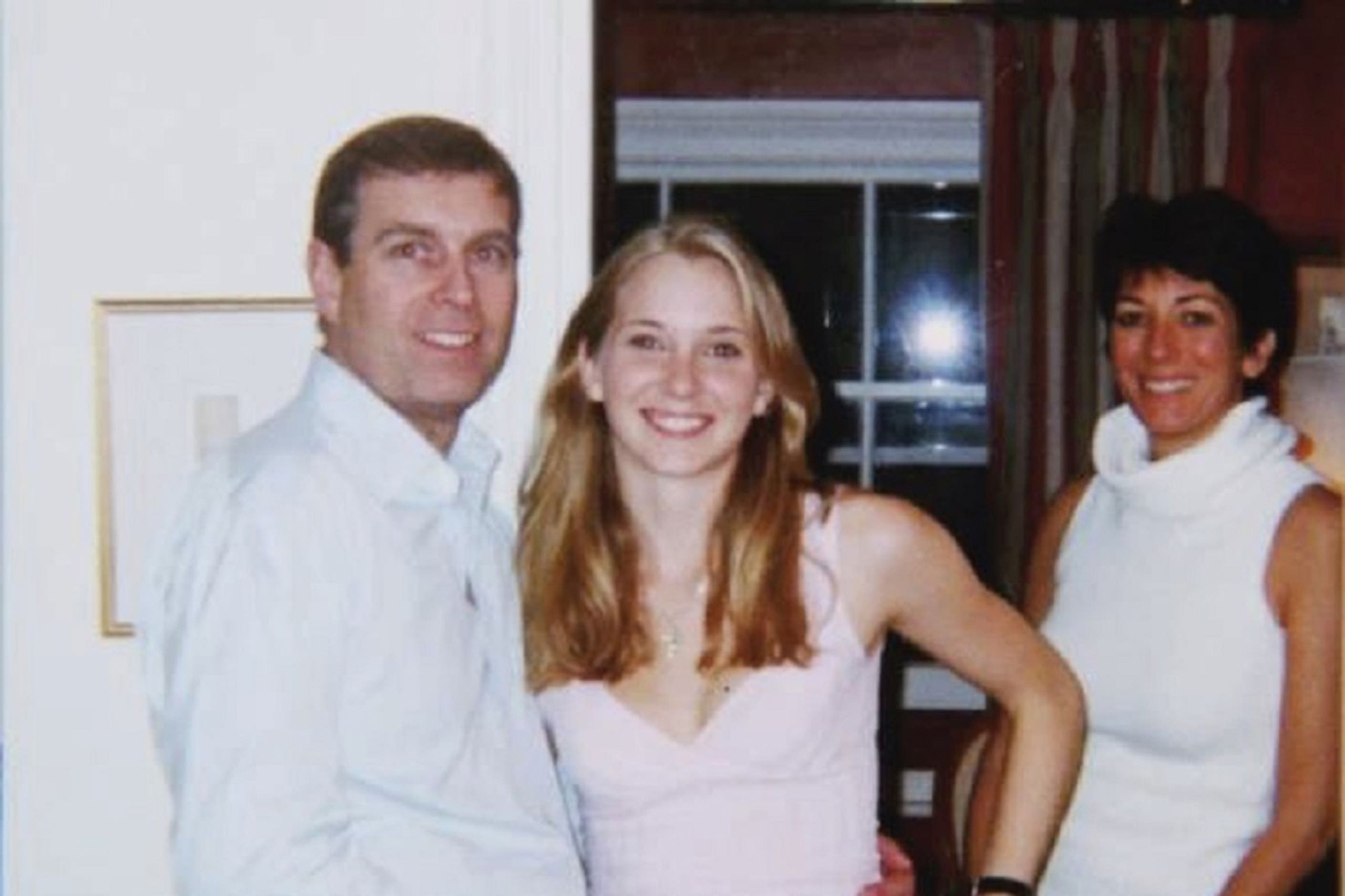 Prince Andrew with his accuser Virginia Giuffre and Ghislaine Maxwell (PA Media)