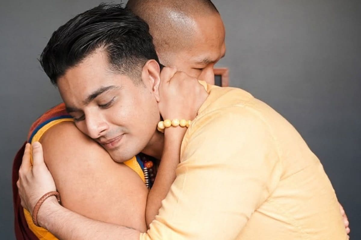 Ranveer Allahbadia and Buddhist monk Palga Rinpoche at TRS podcast.