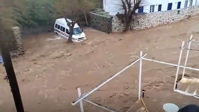 Storms Ravage Mykonos and Paros: Flooding and Destruction in Greece