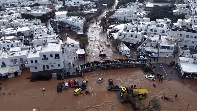 Drone footage from Greece's Paros island reveals destruction after