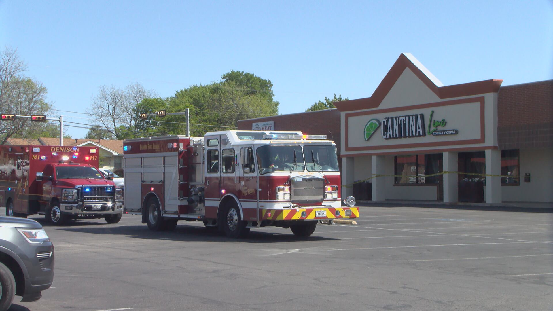 Denison Fire and Rescue evacuates Morton Street Plaza after Atmos