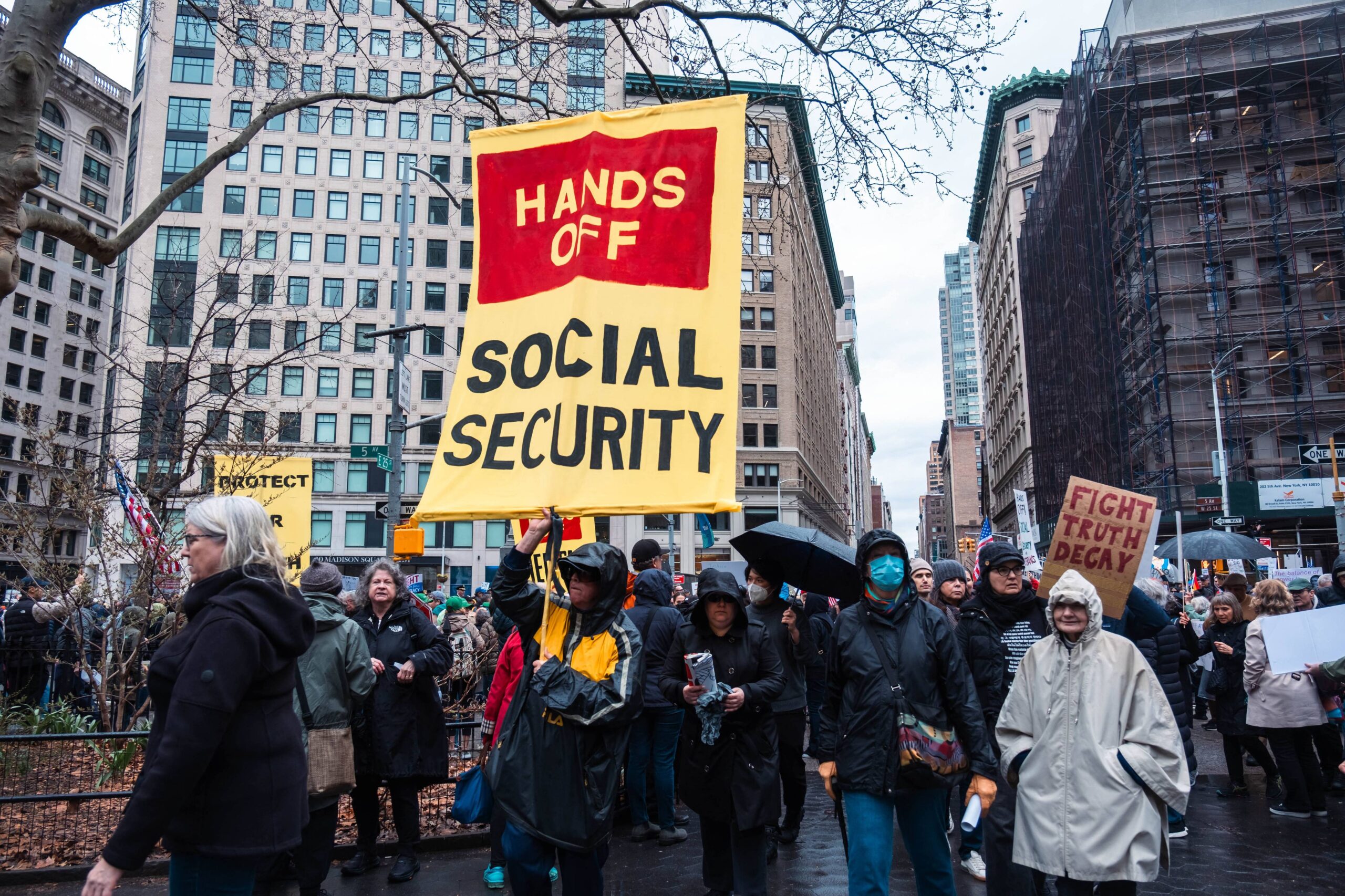 Hands Off Protest In New York City