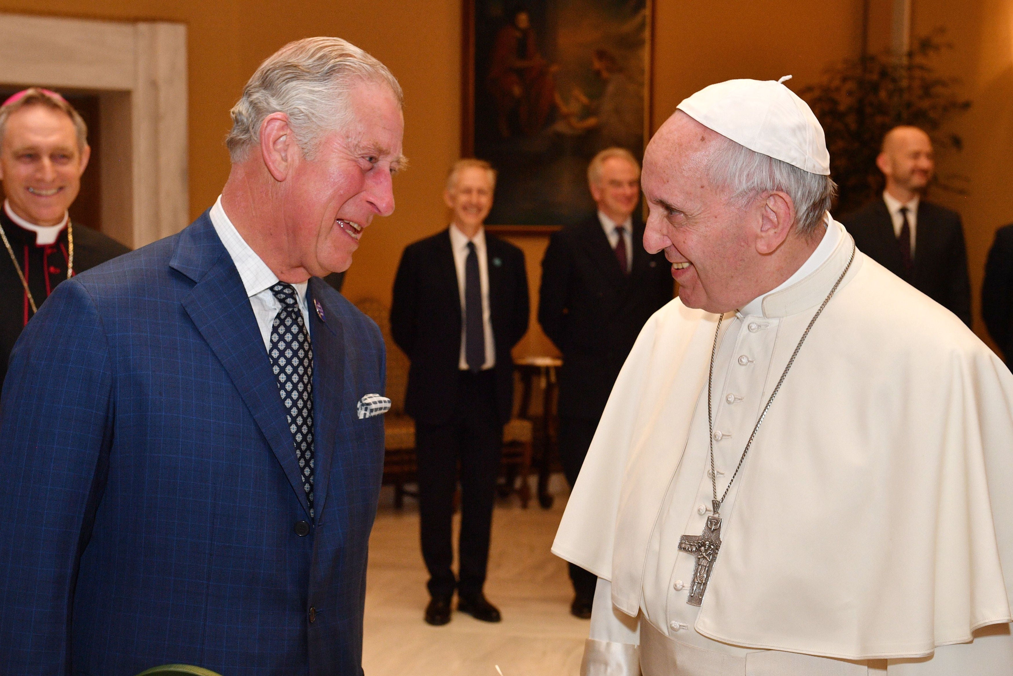 The (then) Prince of Wales during a 2017 audience with Pope Francis (Tim Rooke/PA) (PA Wire)