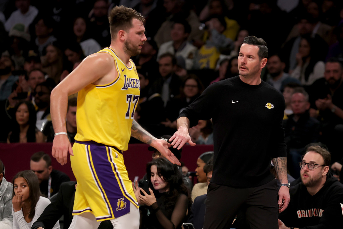Luka Doncic's interaction with JJ Redick during Lakers practice draws ...