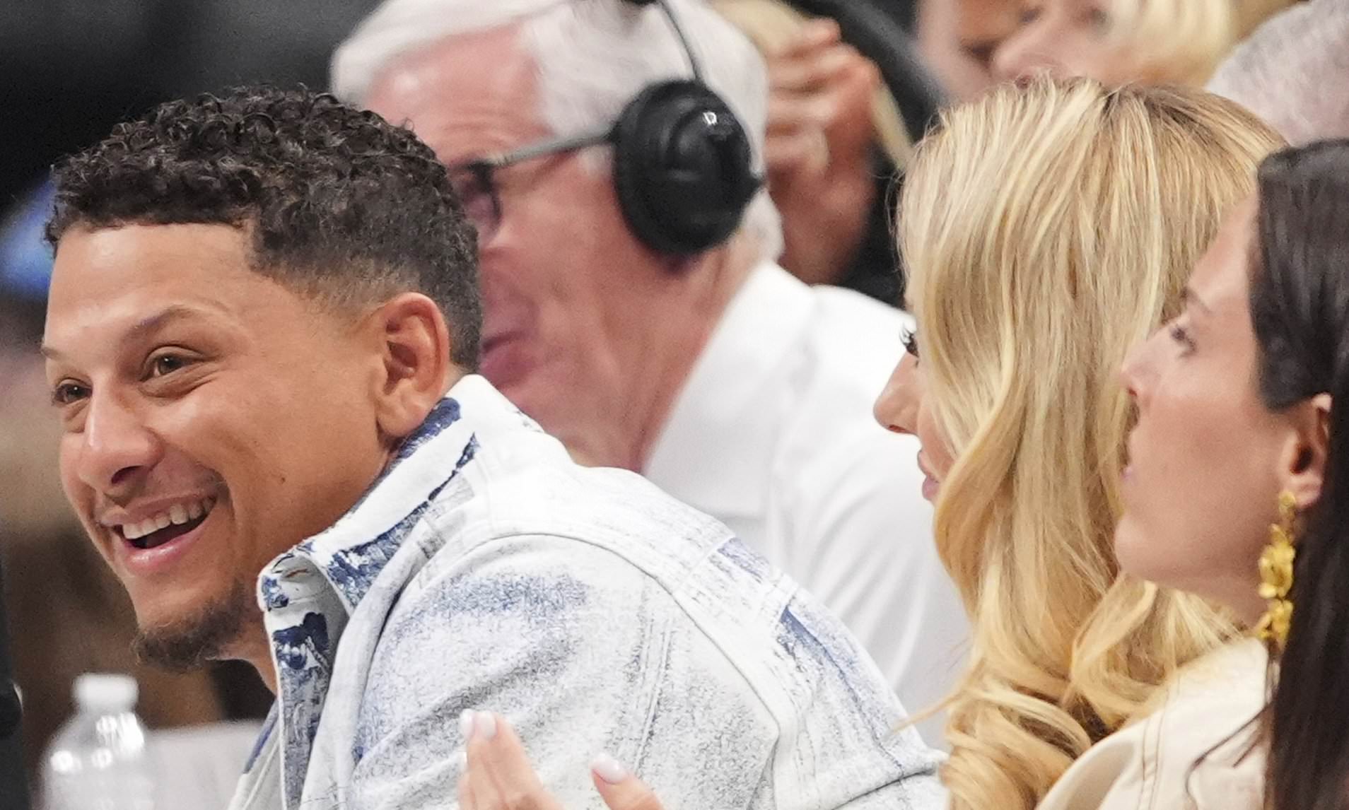 Patrick and Brittany Mahomes enjoy NBA date night as Luka Doncic