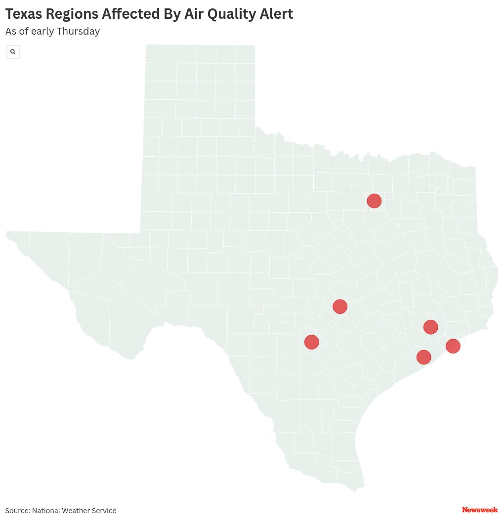 Texas Air Warnings Expand Austin, San Antonio and Houston Among Affected