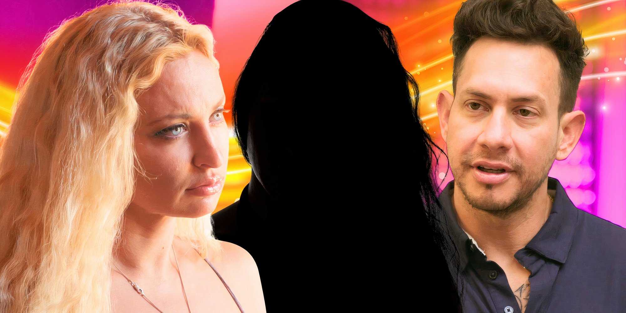 90 day fiance star natalie mordovtseva looking sad in montage with mystery female and josh weinstein