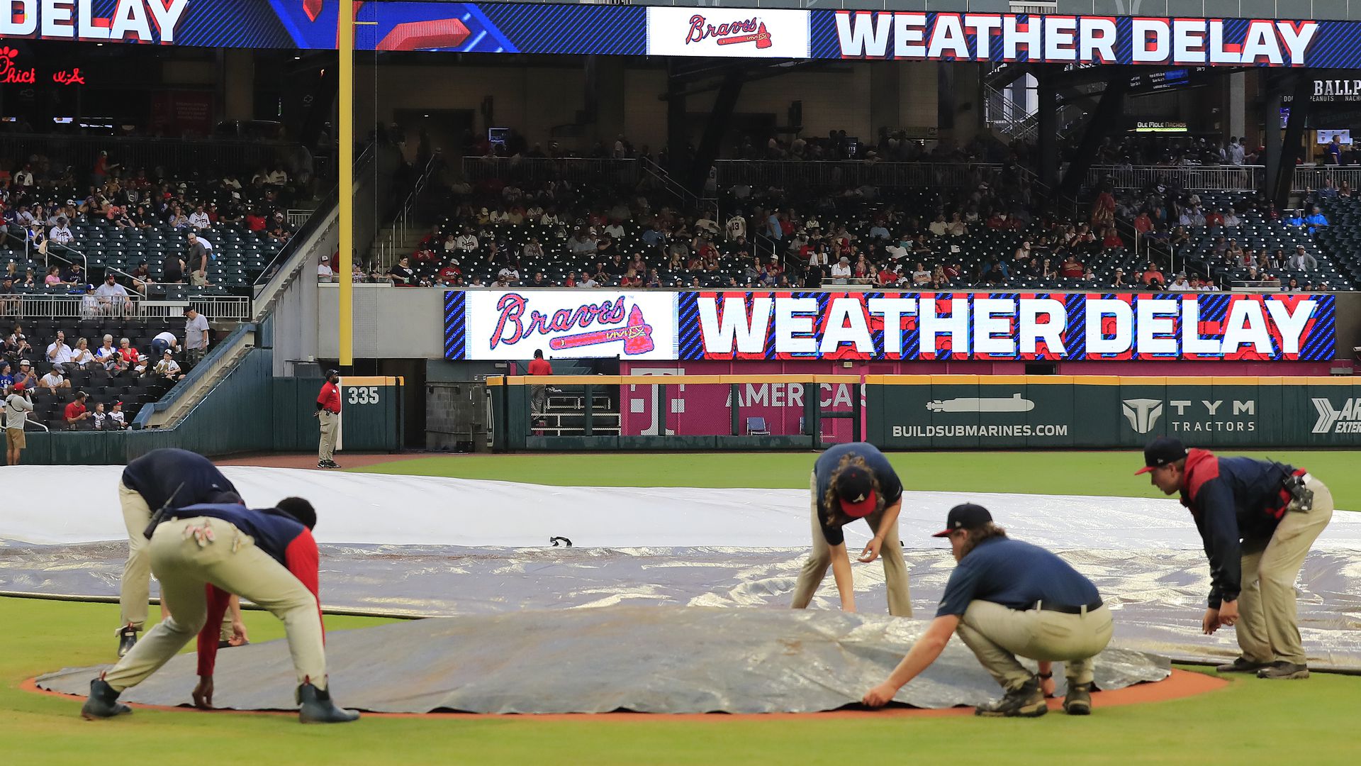 Braves vs. Phillies rain delay updates