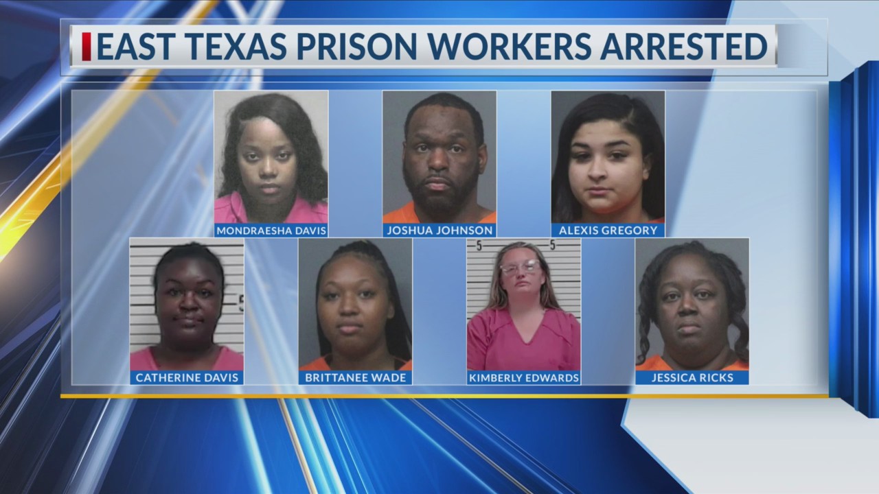7 Bowie County prison staff arrested for organized crime, contraband
