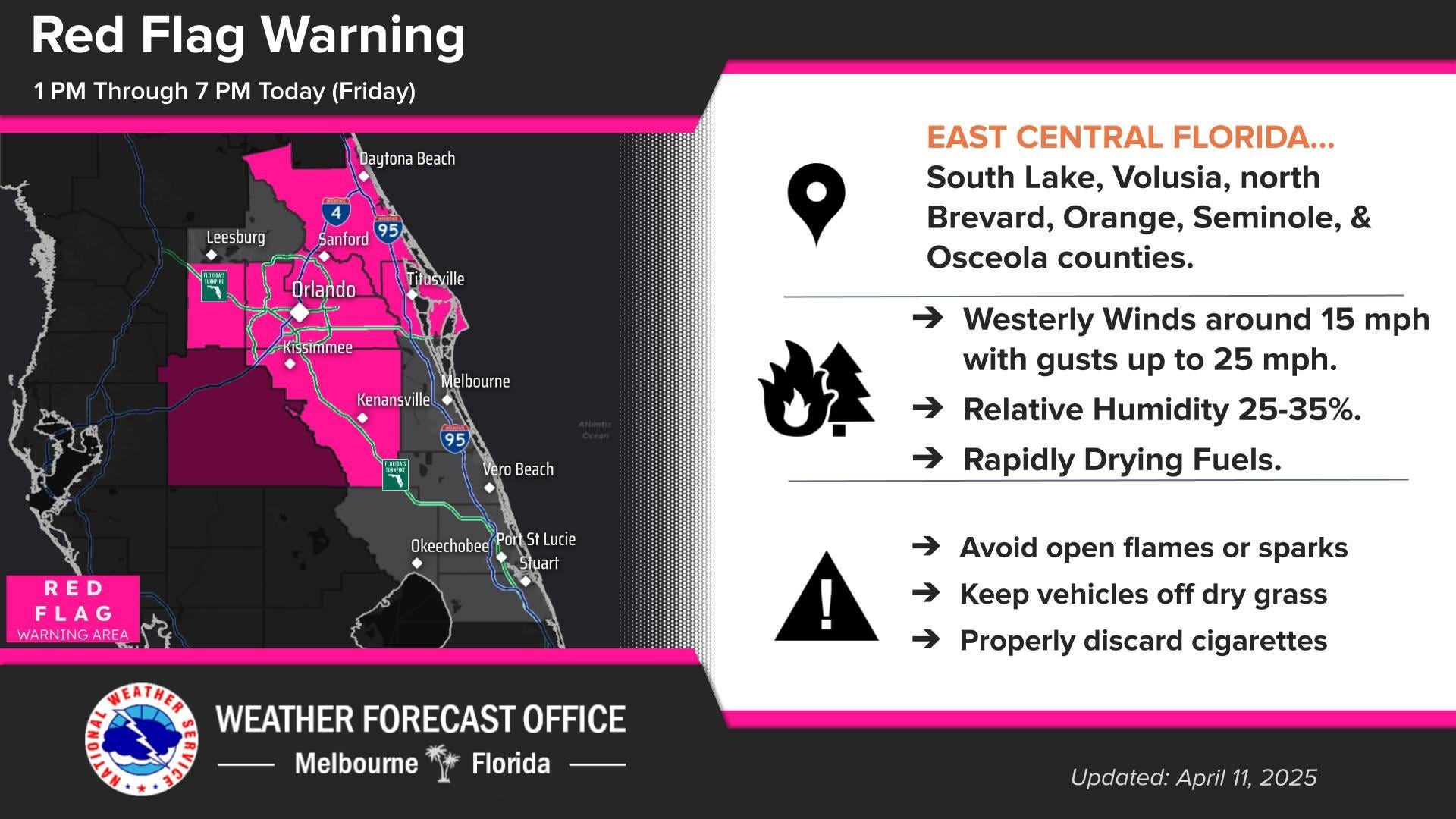 Red flag warning issued for Polk County. What is the wildfire risk, and ...