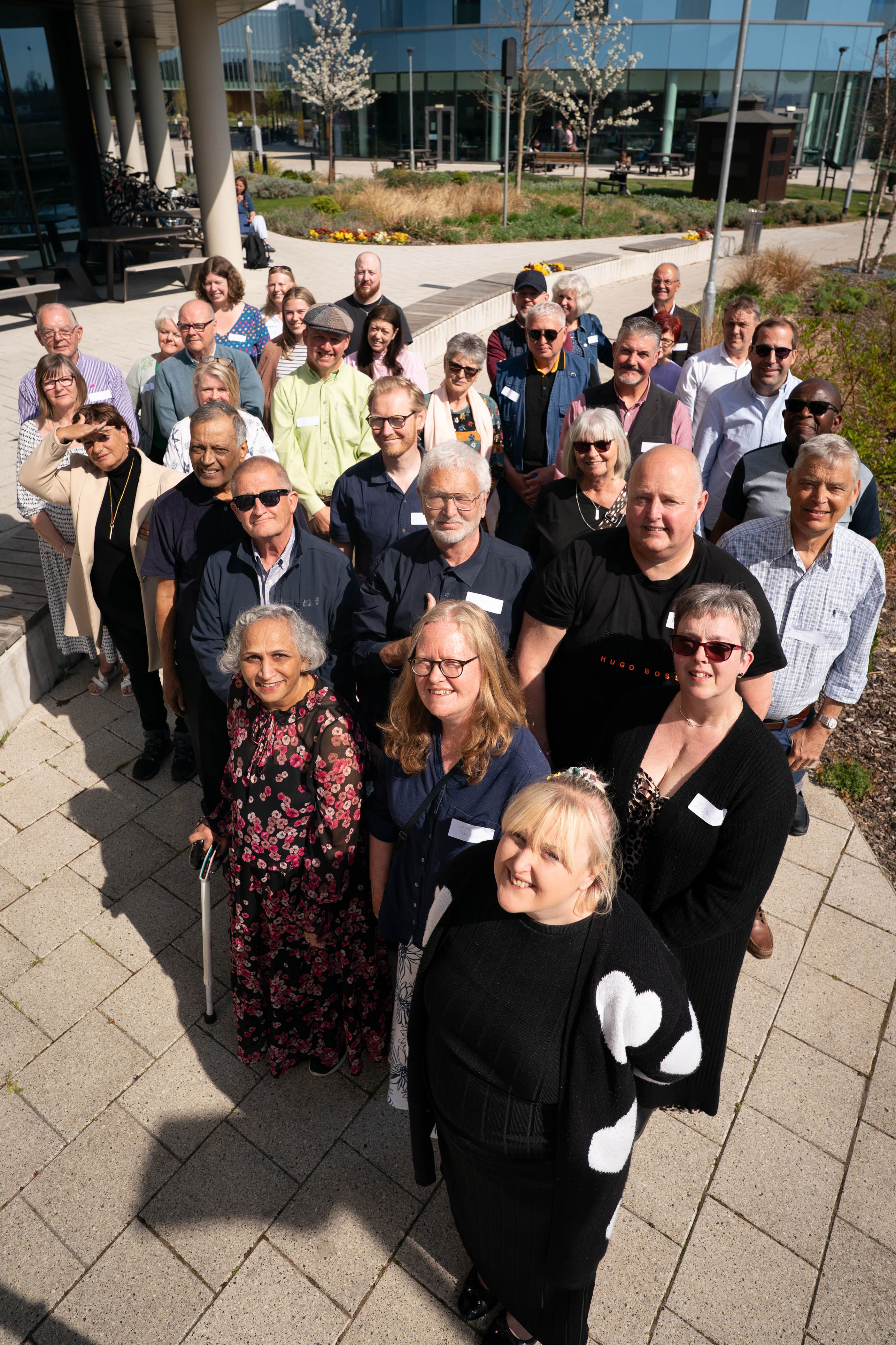 Some of the recipients of heart transplants and their families at the celebration event at the Royal Papworth Hospital (Stefan Rousseau/PA) (PA Wire)