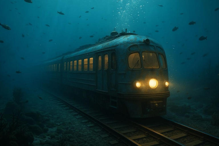 Mumbai-Dubai Underwater Train: AI-generated image used for representation