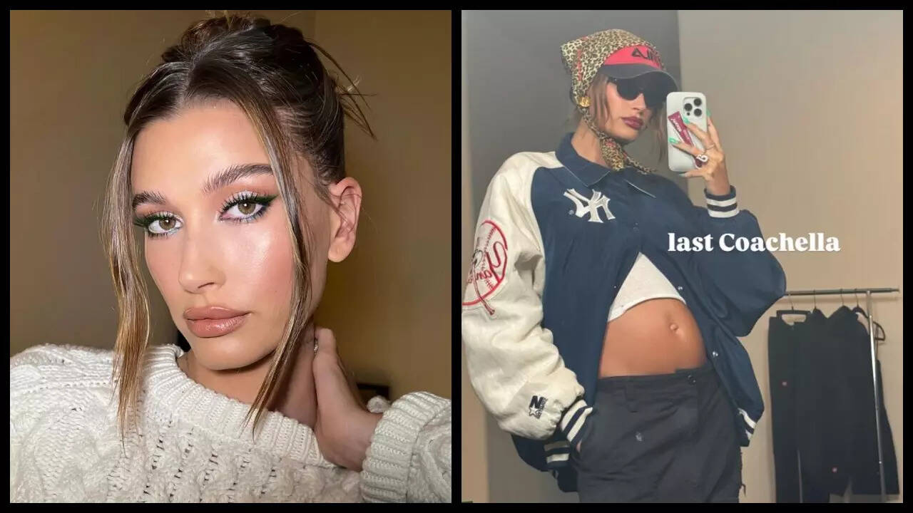 Hailey Bieber revealed how she hid the baby bump at last year's Coachella