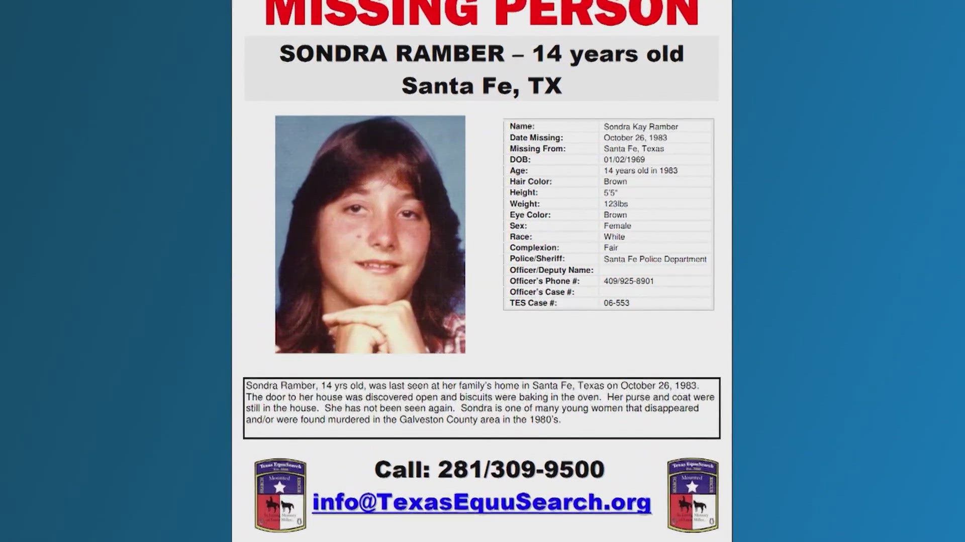 Search for missing Santa Fe, Texas, girl continues four decades after