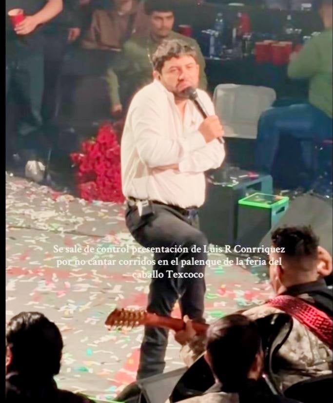 El cantante prefirió marcharse del <strong>Palenque</strong> de <strong>Texcoco</strong> ante los reclamos / Redes Sociales