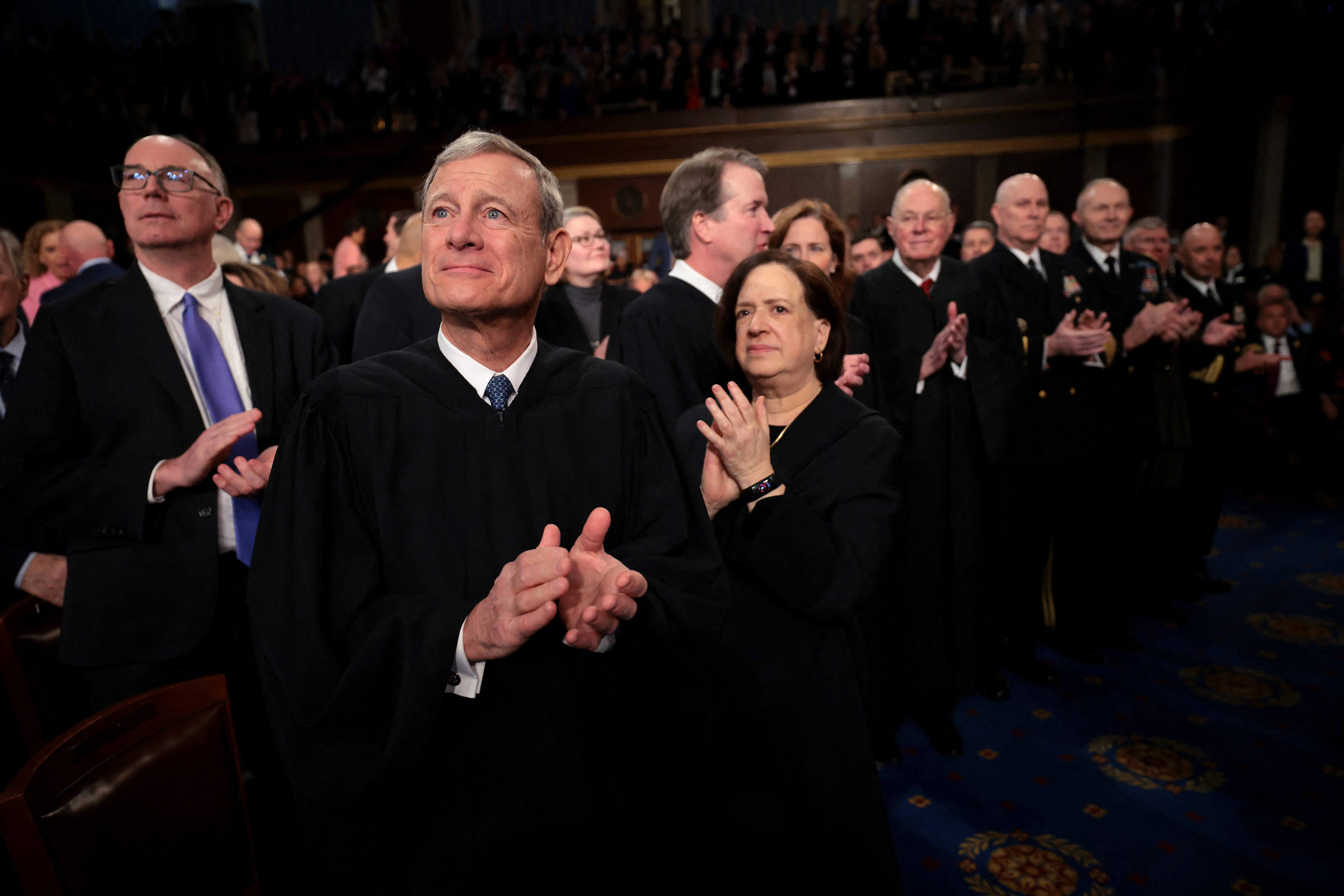 US Supreme Court Justices watch Trump
