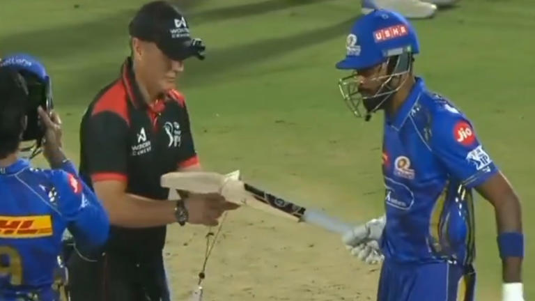 IPL 2025: Why umpires checked the bat size of Hardik Pandya?
