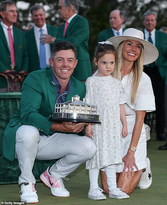 Rory McIlroy's rumoured ex Amanda Balionis reacts as she watches him
