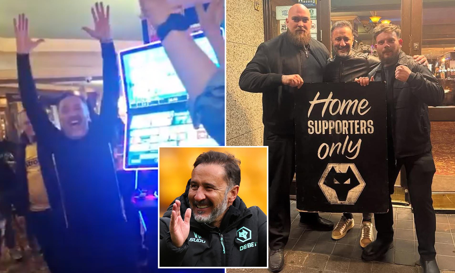 Wolves manager Vitor Pereira enjoys a night out at local £1.99-a-pint ...