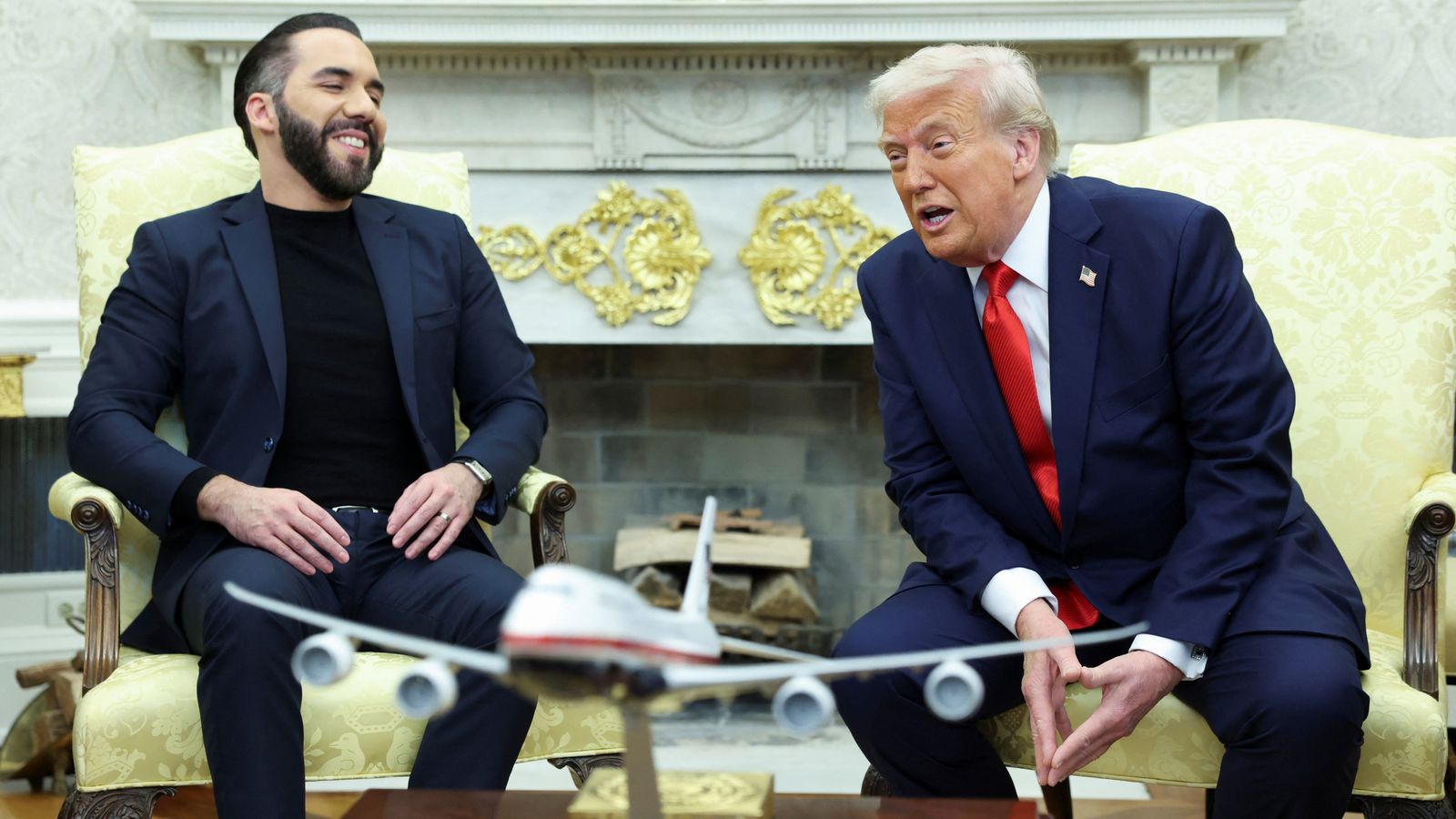 Nayib Bukele and Donald Trump in the Oval Office. Pic: Reuters