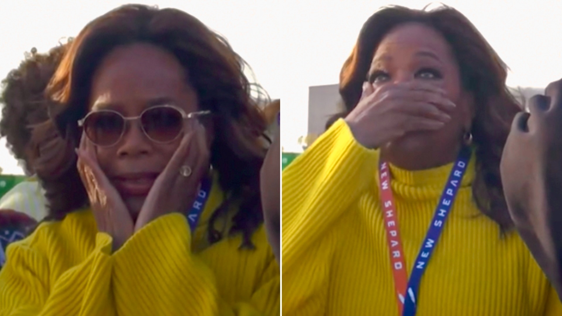 Oprah Winfrey Has Emotional Reaction to Gayle King's Blue Origin