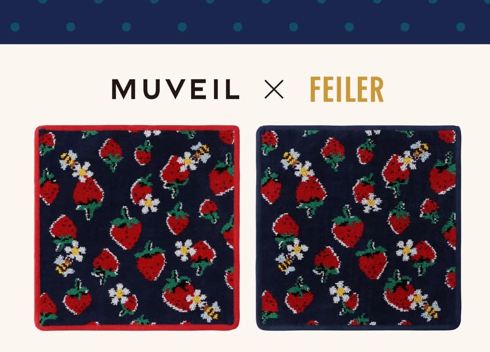 ☆フェイラーミュベールストロベリーセレナーデ☆　ミニボストンバッグ&ハンカチ ミニボストンバッグ ストロベリーセレナーデ ミュベール × フェイラー