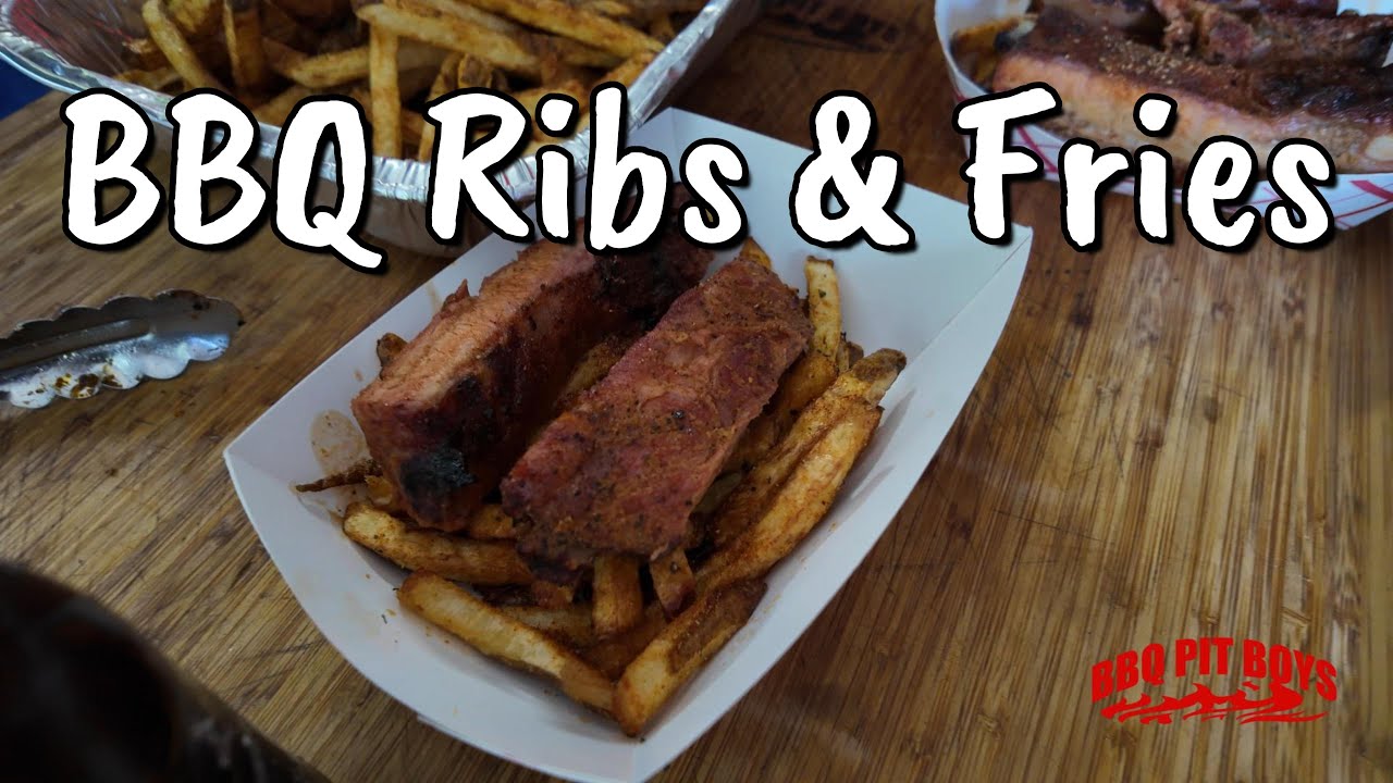 BBQ ribs with a side of homemade fries