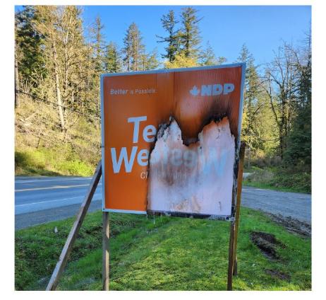 B.C. candidate's campaign signs vandalized with anti-trans slurs