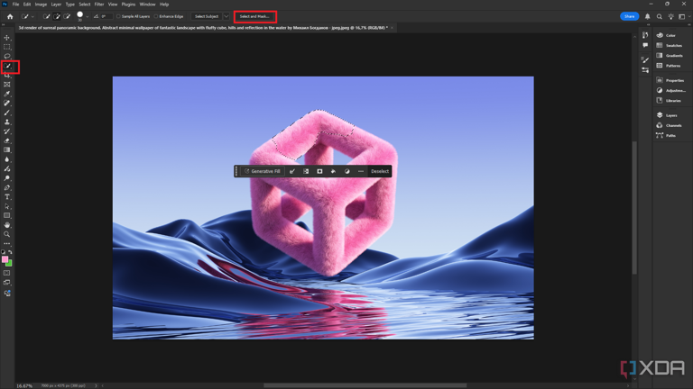 Photoshop pick selection tool