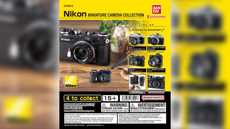 Collectable micro-sized toy Nikon cameras are now available
