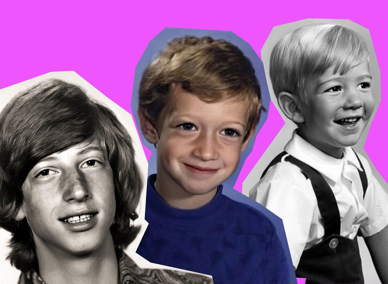 Bill Gates, Mark Zuckerberg and Jeff Bezos as kids. Three different ways to go from nerds to billionaires.