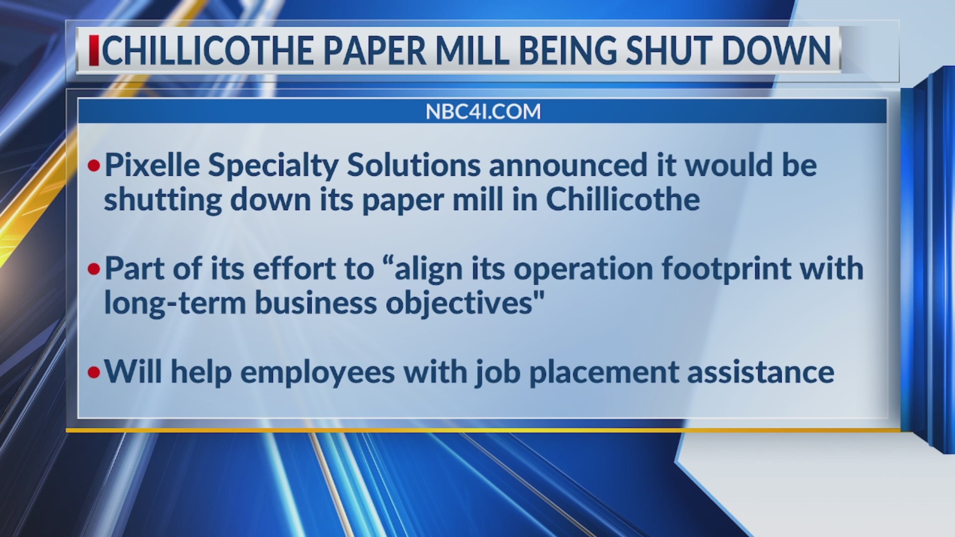 Chillicothe paper mill being shut down