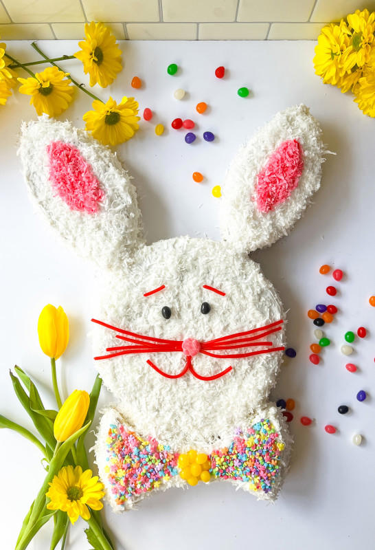 Create a fun 1970s bunny cake for Easter with easy steps and store ...
