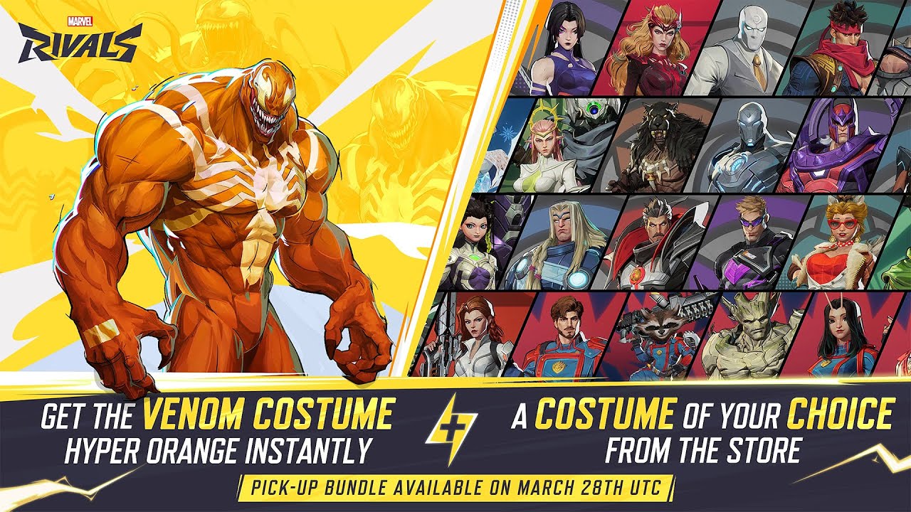 Marvel Rivals hyper orange Venom bundle with free skin coming March 27