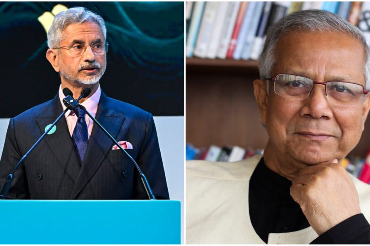 EAM S Jaishankar (L)/Muhammad Yunus (R) (Photos: PTI)