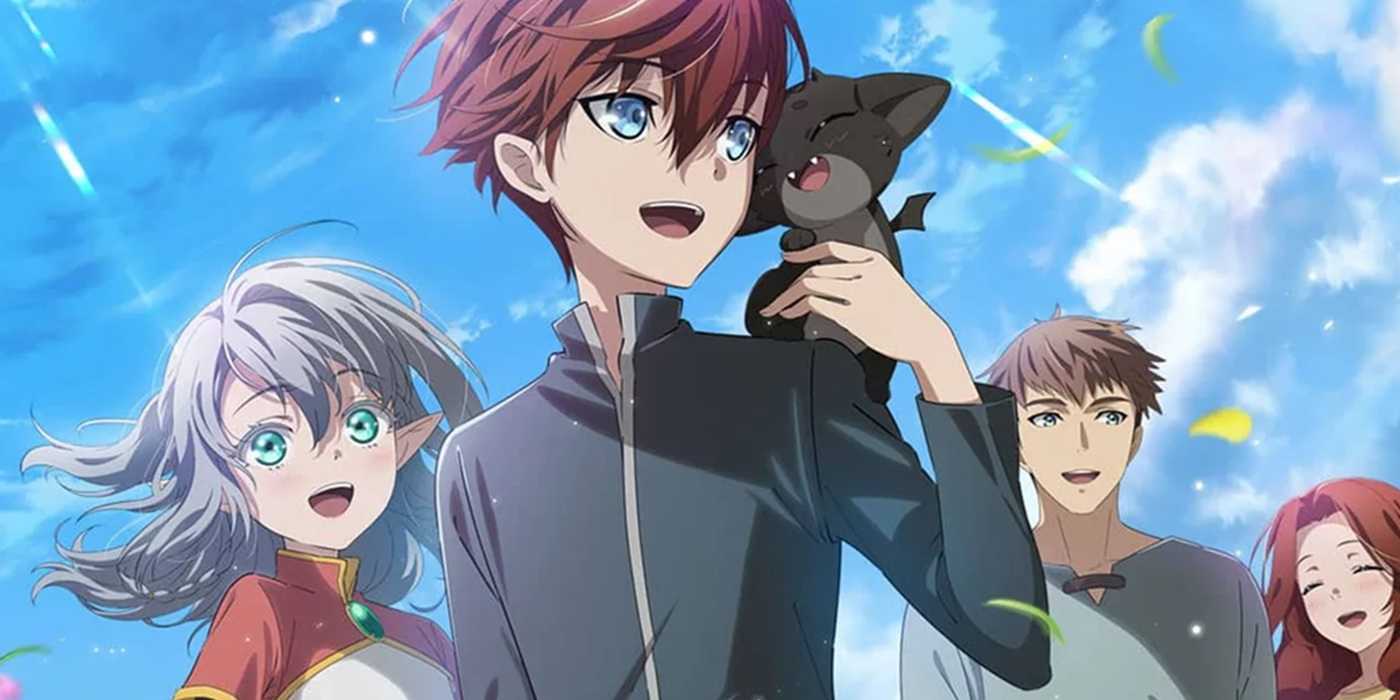 The Beginning After the End anime visual featuring Arthur, his parents, Sylvie and Tessia.