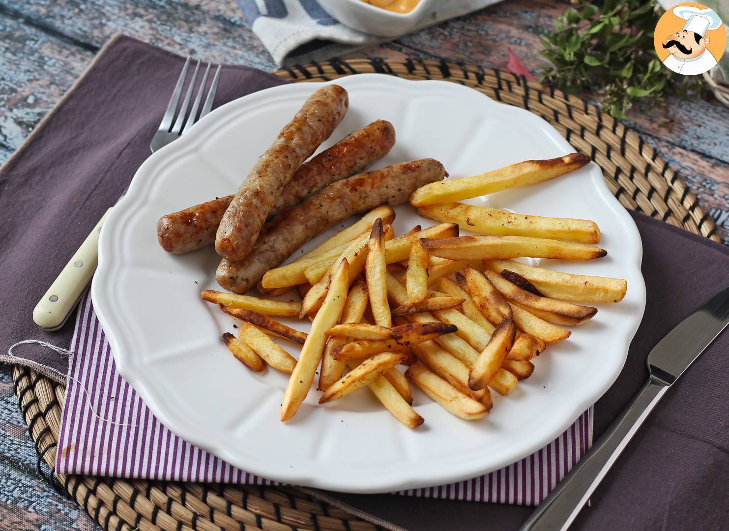 Wie werden würste im air fryer gegart?