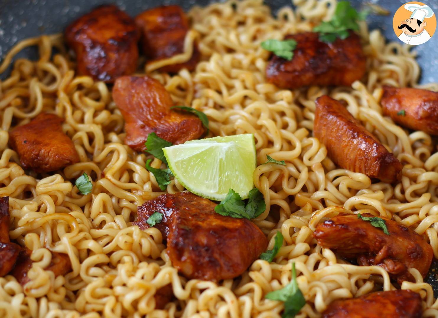 Wie kocht man buldak habanero limetten nudeln, rezept mit mariniertem huhn!