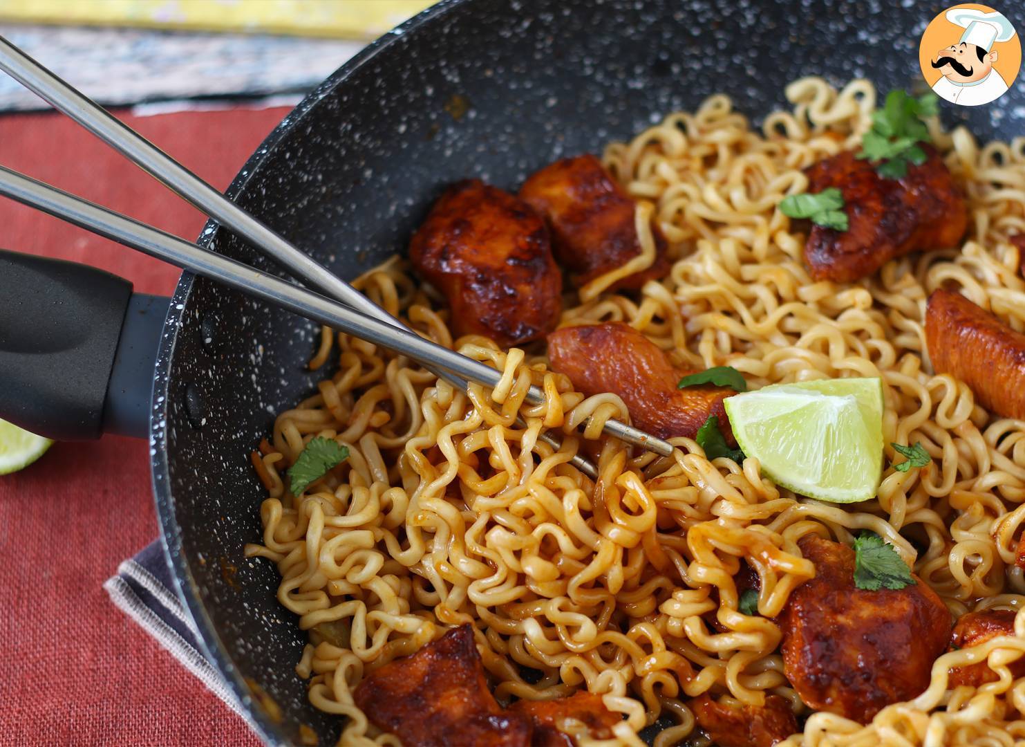 Wie kocht man buldak habanero limetten nudeln, rezept mit mariniertem huhn!