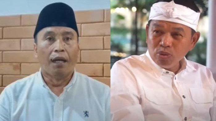 Minta THR: Kolase foto Kepala Desa Klapanunggal Ade Endang Saripudin (kiri) dan Kang Dedi Mulyadi (KDM) (kanan). Ade kini disentil KDM imbas minta THR ke warga. (KOMPAS.COM/AFDHALUL IKHSAN/ YouTube Kang Dedi Mulyadi)