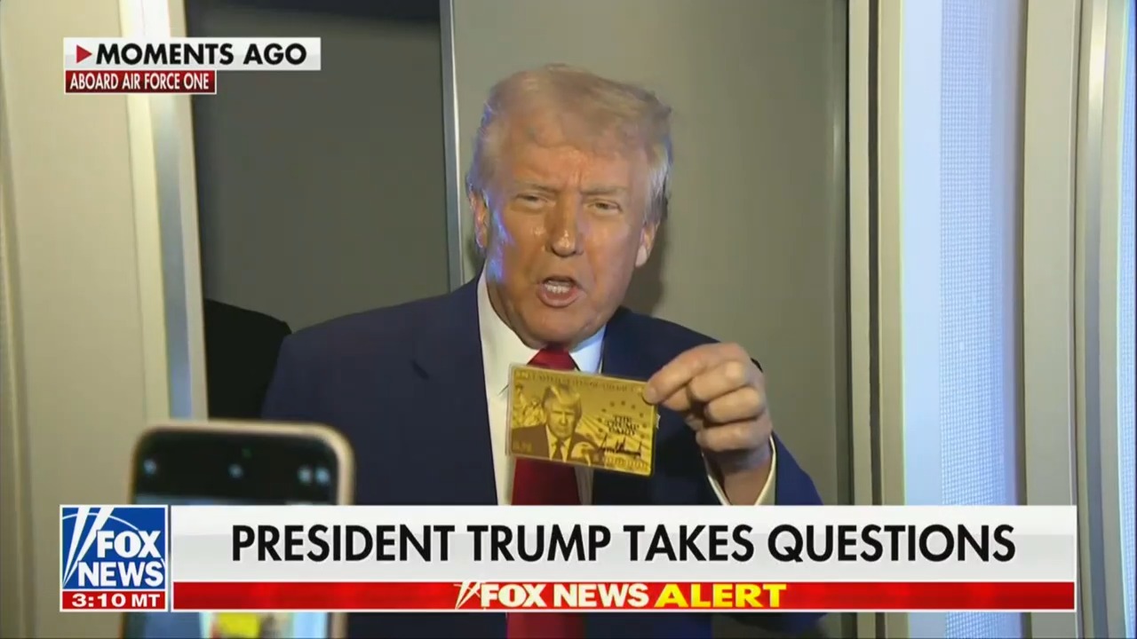 ‘Pretty Exciting, Right?’ Trump Shows Off 5 Million ‘Gold Card’ With