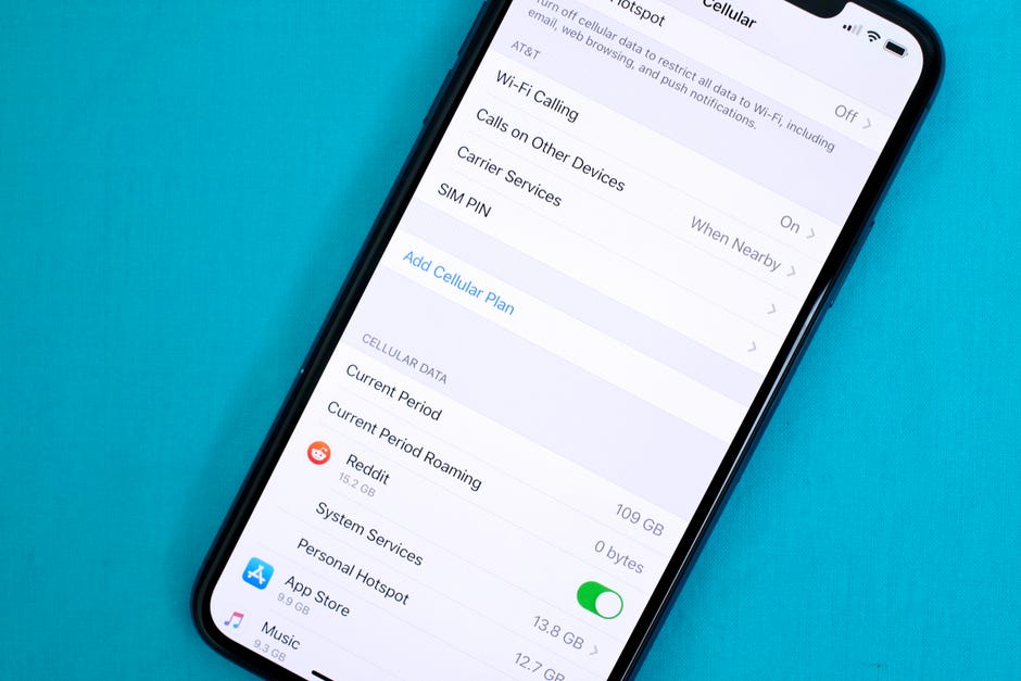 The iPhone eSIM features can be found in the Settings app. Jason Cipriani/CNET