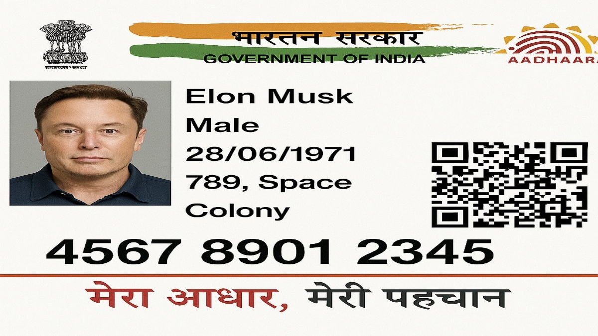 One user on X shared a ChatGPT-generated Aadhaar card image of Elon Musk .
