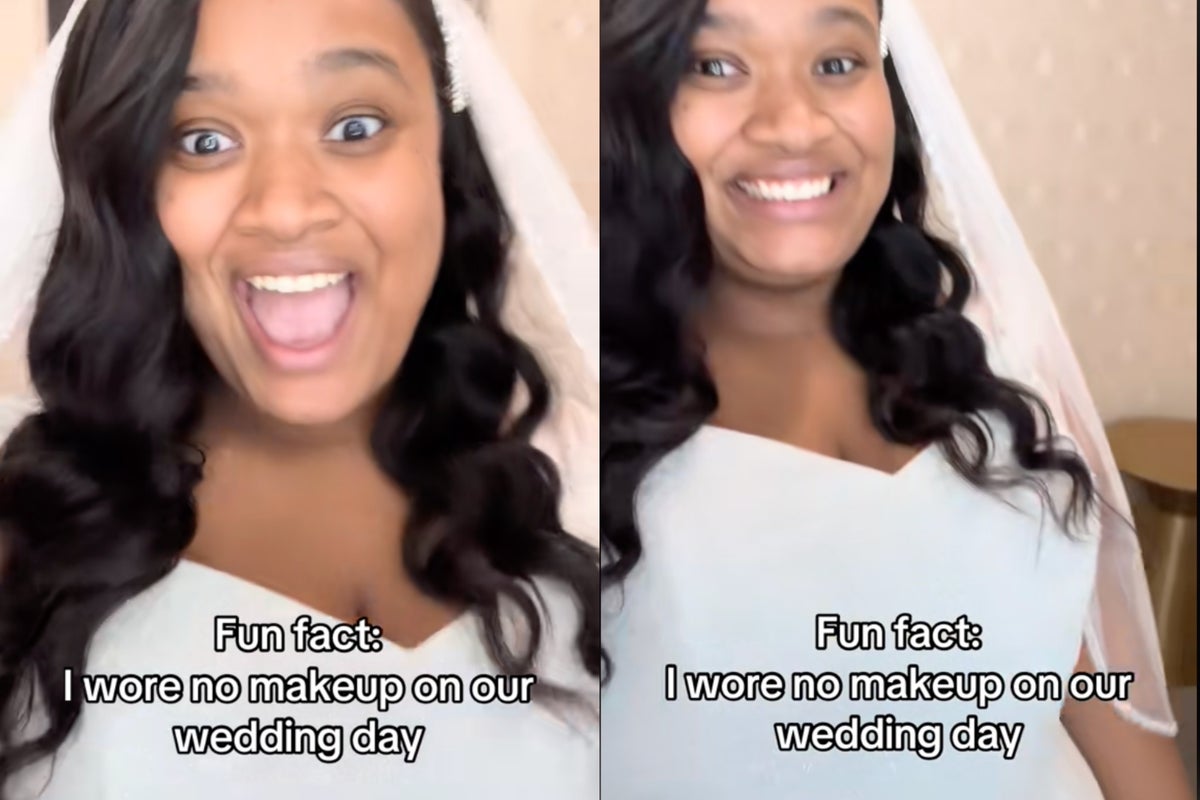 Bride speaks out after makeupfree wedding look sparks social media(02)