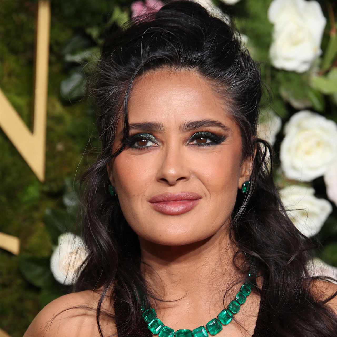 Salma Hayek Wears Stunning Lace Dress To Art Exhibit In Paris
