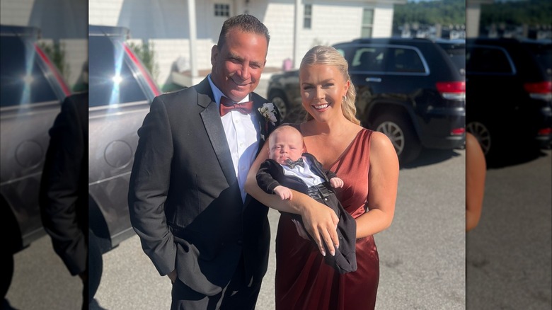 Karoline Leavitt with Nicholas Riccion and their child