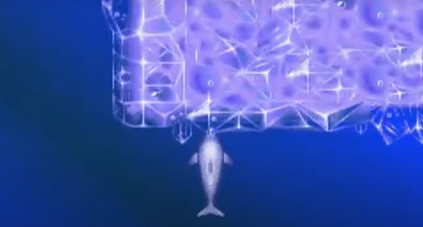 Ecco searches for a way out of the ice pack in Ecco the Dolphin.